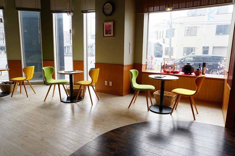 宇治園札幌直営店のカフェスペース