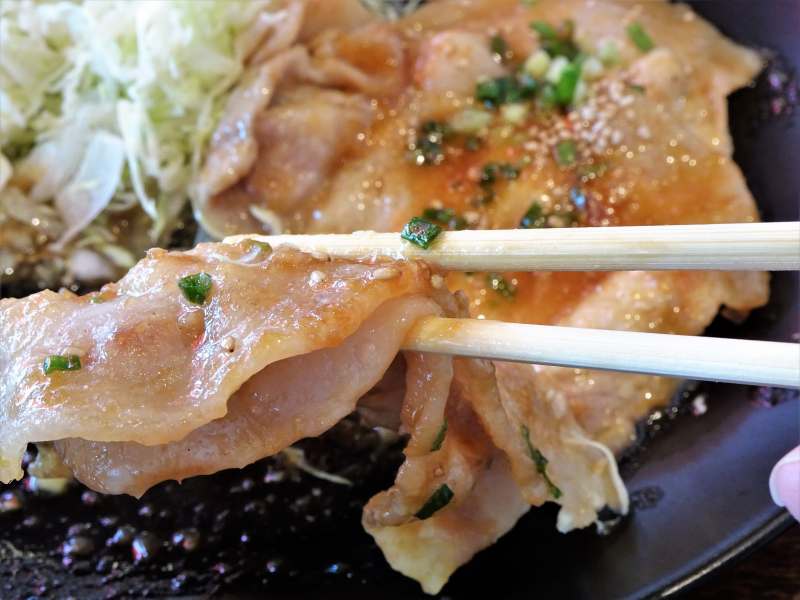 「ひこま豚食堂＆精肉店Boodeli」の生姜焼き定食
