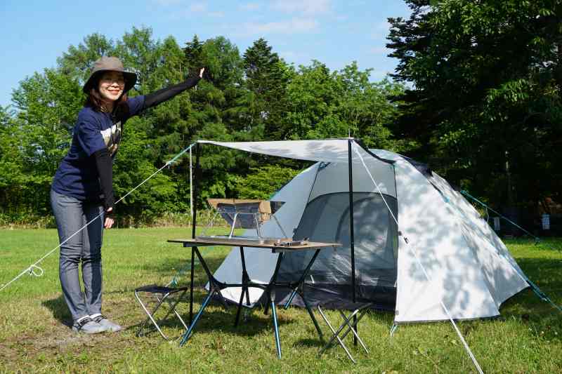 江別森林キャンプ場 に張ったテント