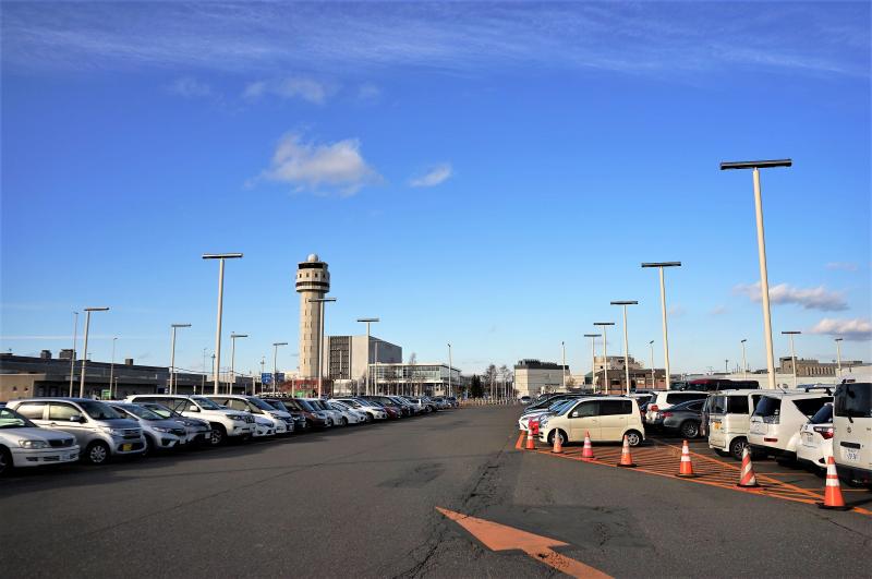 新千歳空港C駐車場の全景