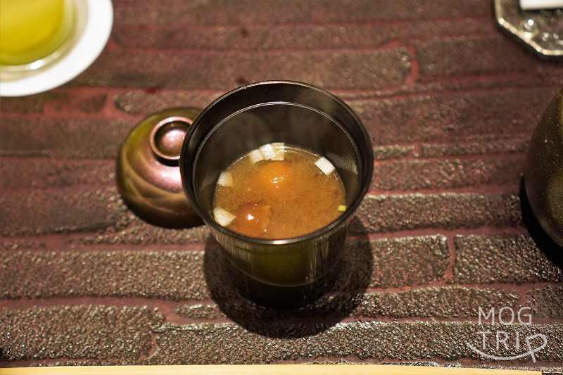 札幌「鮨わたなべ」お味噌汁