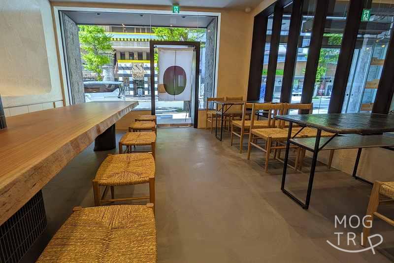 札幌中心部にある「日本茶カフェ あんと茶と」の内観
